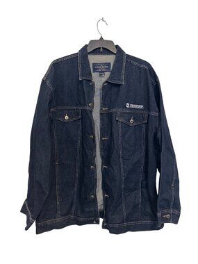 Phat Farm Mens Denim Jacket XXL Dark Wash Button-Up Casual Outerwear